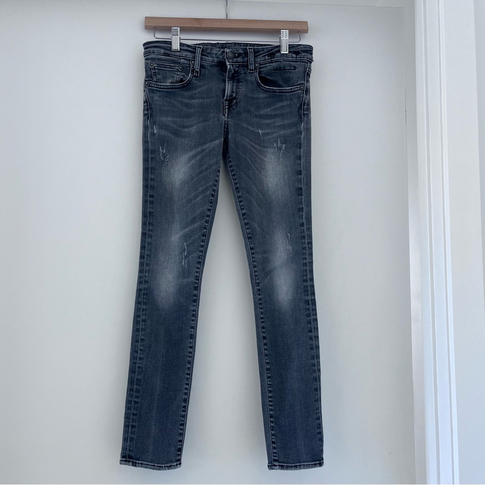 R13 Kate Skinny Jeans | Low Rise | Cropped | Distressed | Sz 26 | Made in Italy